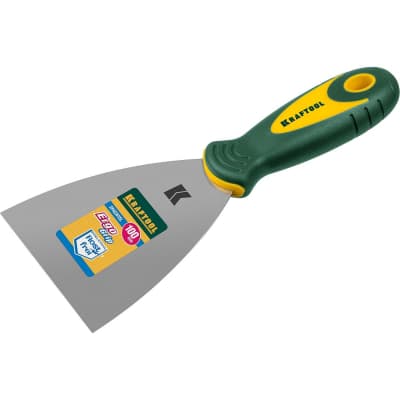 Шпательная лопатка KRAFTOOL 100 мм, нержавеющее полотно, двухкомпонентная рукоятка, 10035-100