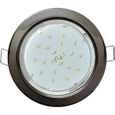 Ecola GX53 H4 светильник встраив. без рефл.  Черный хром 38x106 - 10pack (кd102)
