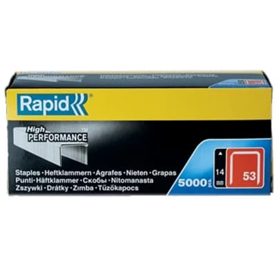 Тонкие скобы RAPID супертвердые, профессиональные, тип 53 (A / 10 / JT21), 14 мм, 5000 шт., 11860410