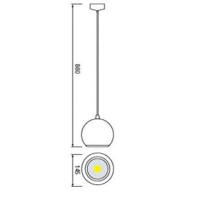 Подвесной светильник Horoz HL871L 15W 6400K 020-001-0015 HL871LWH