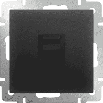 Розетка компьютерная Ethernet RJ-45 Werkel WL08-RJ-45 черный матовый 4690389054259