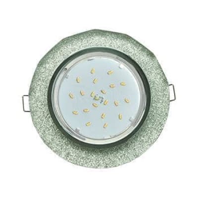 Встраиваемый светильник Ecola GX53 H4 5313 Glass хром/серебряный блеск FS53RCECH