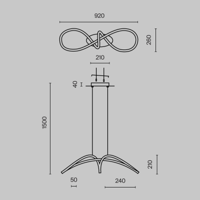 Подвесной светильник Curve MOD156PL-L52B4K Maytoni