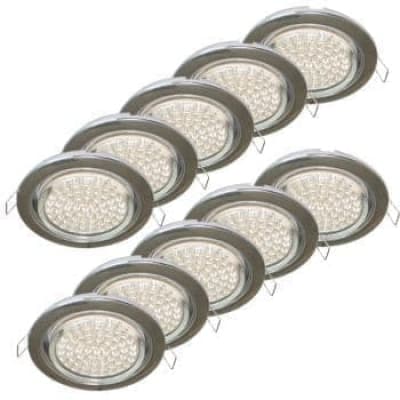 Встраиваемый светильник Ecola GX53 H4 10 pack хром FC5310ECB