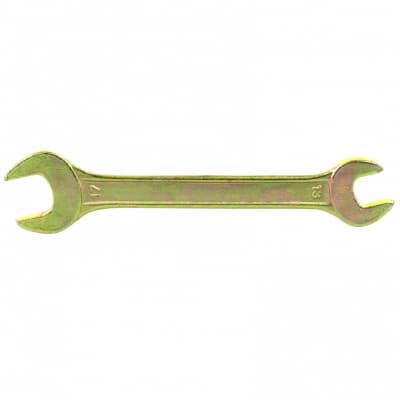 Ключ рожковый, 13 х 17 мм, желтый цинк Сибртех 14307