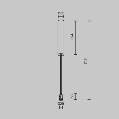 Основание потолочное Maytoni Accessories for tracks Flarity TRA159С-BB1-B