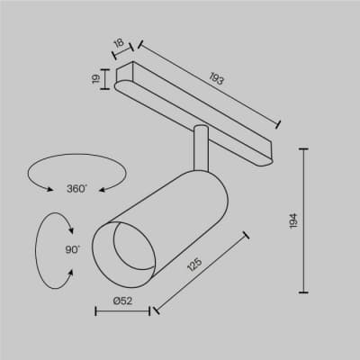 Трековый светильник Maytoni Focus LED TR032-2-12W3K-M-BW