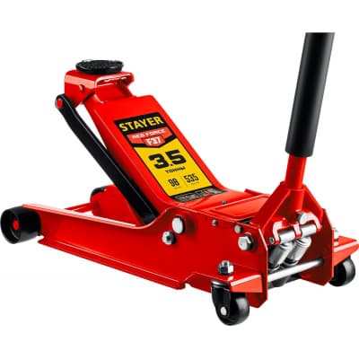 STAYER F-37 3.5т 98-535мм подкатной домкрат универсальный для СТО, RED FORCE 43158-3.5