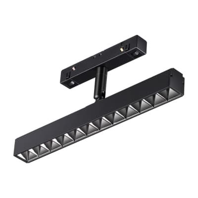 Трековый светильник для низковольного шинопровода IP20 LED 4000K 12W 48V FLUM 358610 SHINO NT21 000 черный   NOVOTECH FLUM 358610