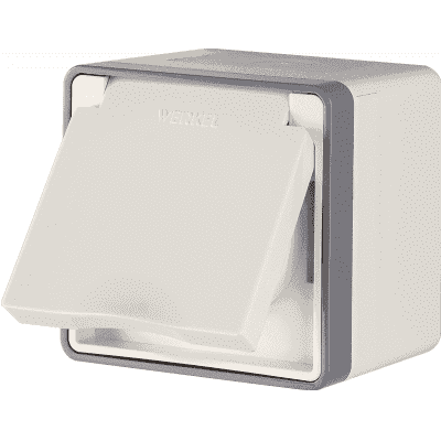 Розетка с заземлением с защитной крышкой и шторками IP44 Werkel W5071203 Gallant слоновая кость 4690389164590