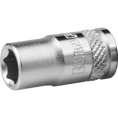 Торцовая головка KRAFTOOL 1/4", 6 мм, Cr-V сталь, хромированная 27815-06_z01