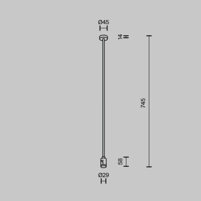 Крепление потолочное Maytoni Accessories for tracks Flarity TRA159С-S1-B