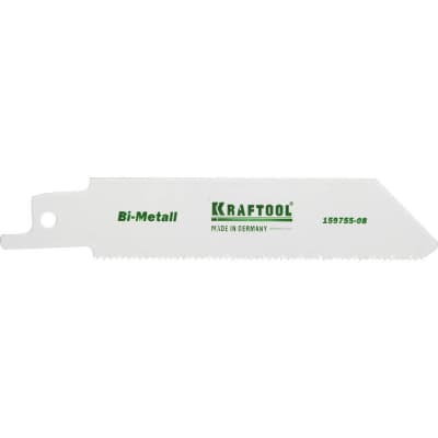 Полотно для электроножовки KRAFTOOL по металлу, Bi-Met, шаг 1.4 мм, 80 мм 159755-08