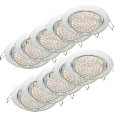 Встраиваемый светильник Ecola GX53 H4 10 pack белый FW5310ECB