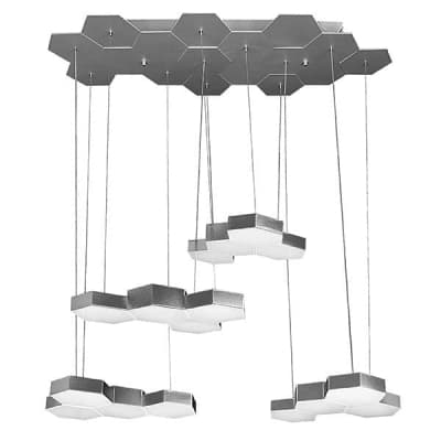 Люстра подвесная Lightstar Favo серебро 750264