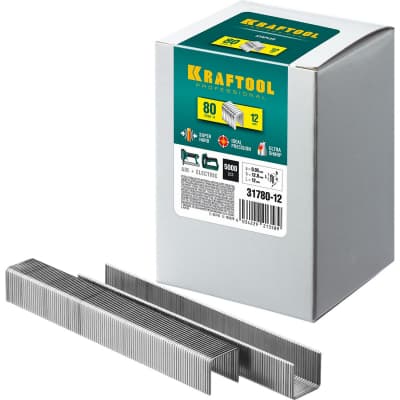 Скобы для степлера KRAFTOOL скобы тип 80, 12 мм, 31780-12