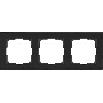 Рамка на 3  поста Werkel Stark WL04-Frame-03-black черный 4690389048852