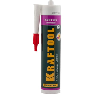 Акриловый герметик KRAFTSIL KRAFTOOL 300 мл, универсальный, белый AX200 41251-0