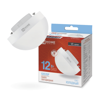 Лампа светодиодная IN HOME LED-GX53SF-VC 12Вт 230В 6500K 1200Лм 4690612054582