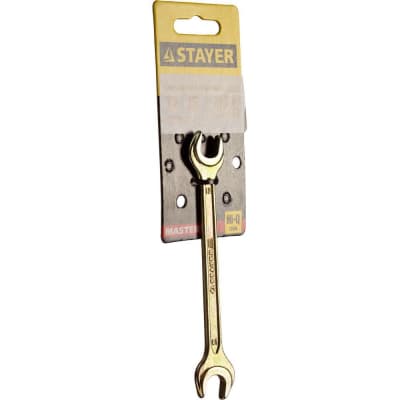 Гаечный ключ рожковый STAYER 12х13 мм, оцинкованный 27038-12-13