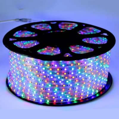 Ecola LED strip 220V STD 9,6W/m IP68 16x8 120Led/m RGB разноцветная лента 100м. SA1M10ESB