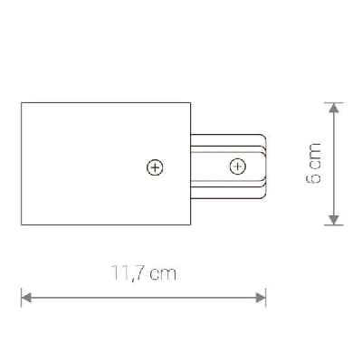 Питание боковое Profile Recessed Power End Cap 8973 Nowodvorski