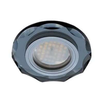 Встраиваемый светильник Ecola MR16 DL1653 GU5.3 Glass черный хром/черный FB1653EFF