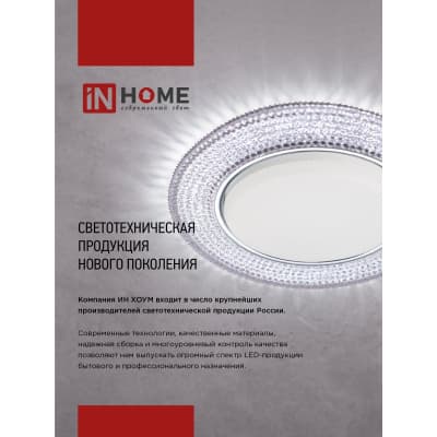Светильник встраиваемый IN HOME GX53R-deco ВИХРЬ-MC под лампу GX53 матовый хром 4690612044330