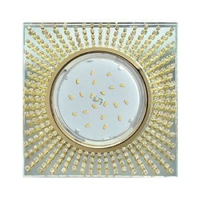 Встраиваемый светильник Ecola GX53 H4 5352 Glass золото/прозрачный FG53SGECB