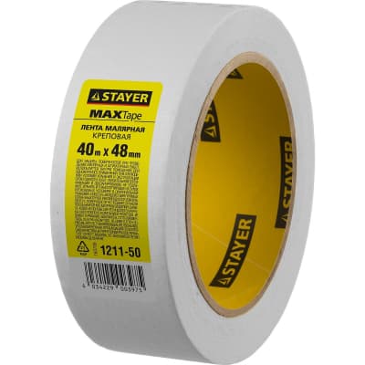 Лента малярная STAYER 50 мм, 40 м, до +80° С, 1211-50
