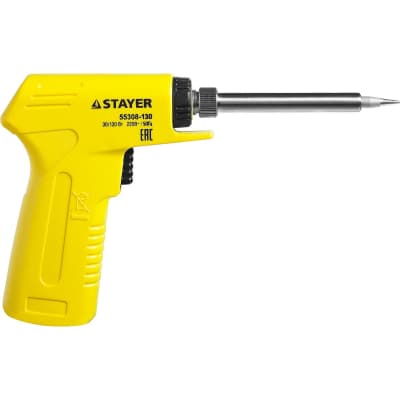 Электропаяльник STAYER 30-130 Вт, двухкомпонентная рукоятка Proterm 55308-130