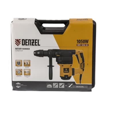 Перфоратор электрический RHV-1050-38-max, SDS-max, 1050 Вт, 10 Дж, 2 плюс 1 режим Denzel 26620
