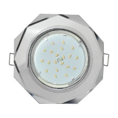 Встраиваемый светильник Ecola GX53 H4 5312 Glass хром/зеркальный FM538AECH