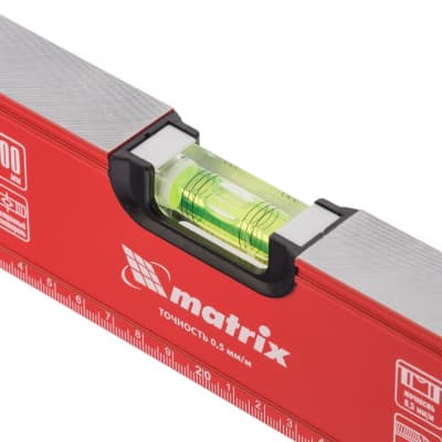 Уровень алюминиевый, фрезерованный, 3 глазка, 400 мм Matrix 34200