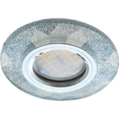 Встраиваемый светильник Ecola MR16 DL1654 GU5.3 Glass хром/серебряный блеск FS1654EFF