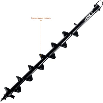 Шнек ЗУБР для мотобуров d=80 мм, однозаходный, грунт, 7051-8