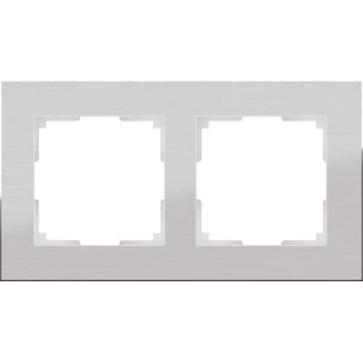 Рамка на 2 поста Werkel Aluminium WL11-Frame-02 алюминий 4690389073632