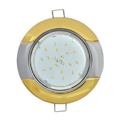 Встраиваемый светильник Ecola GX53 H4 9012 золото-хром FM71H4ECB
