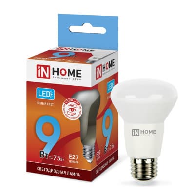 Лампа светодиодная LED-R63-VC 9Вт 230В Е27 4000К 720Лм IN HOME 4690612024325