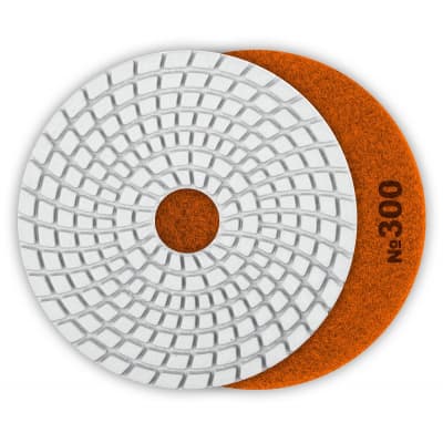 ЗУБР 100мм №300 алмазный гибкий шлифовальный круг (Черепашка) для мокрого шлифования 29866-300