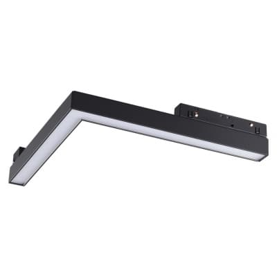 Трековый светильник для низковольного шинопровода IP20 LED 4000K 24W 48V FLUM 358606 SHINO NT21 000 черный   NOVOTECH FLUM 358606