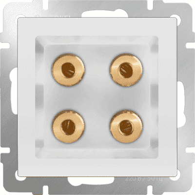 Акустическая розетка Werkel WL01-AUDIOx4 белый 4690389059155