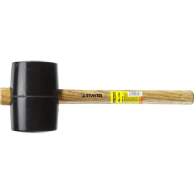 Киянка черная резиновая с деревянной ручкой STAYER 1130 г 20505-100