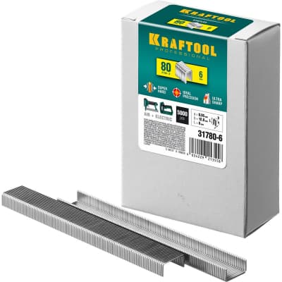 Скобы для степлера KRAFTOOL скобы тип 80, 6 мм, 31780-6