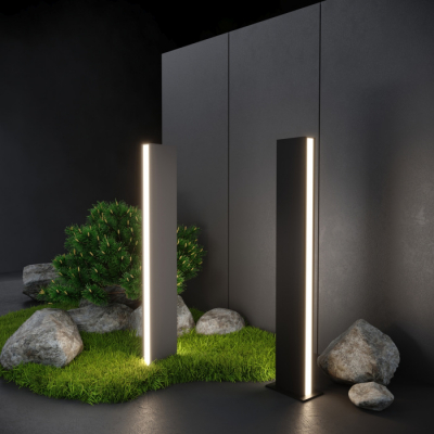 Наземный светильник Elektrostandard Flat 1538 TECHNO LED черный