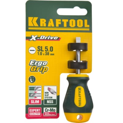 Отвертка слесарная KRAFTOOL SL5.5х38 мм, 250071-5.5-038