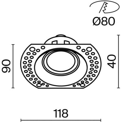 Точечный светильник Maytoni Dot DL042-01-RD-B