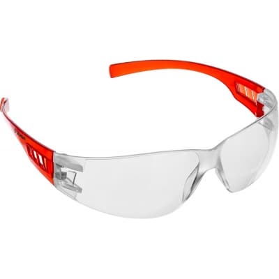 Облегчённые прозрачные защитные очки ЗУБР МАСТЕР широкая монолинза, открытого типа 110325_z01