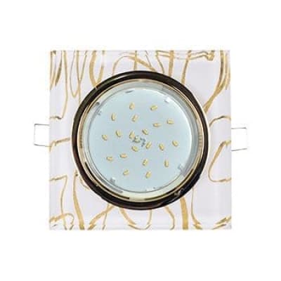 Встраиваемый светильник Ecola GX53 H4 5311 Glass золото/прозрачный FG53SNECH