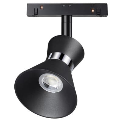Трековый св-ник для низков.шинопровода IP20 LED 4000K 10W 48V FLUM 358400 SHINO NT20 029 черн/хром